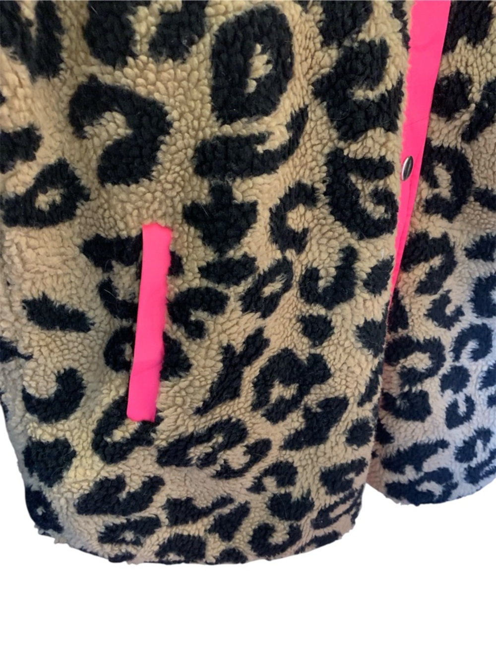 NEW Hot Pink & Leopard Shepherd Jacket Cheetah Animal Print Woman’s Size 2X - Picture 6 of 10
